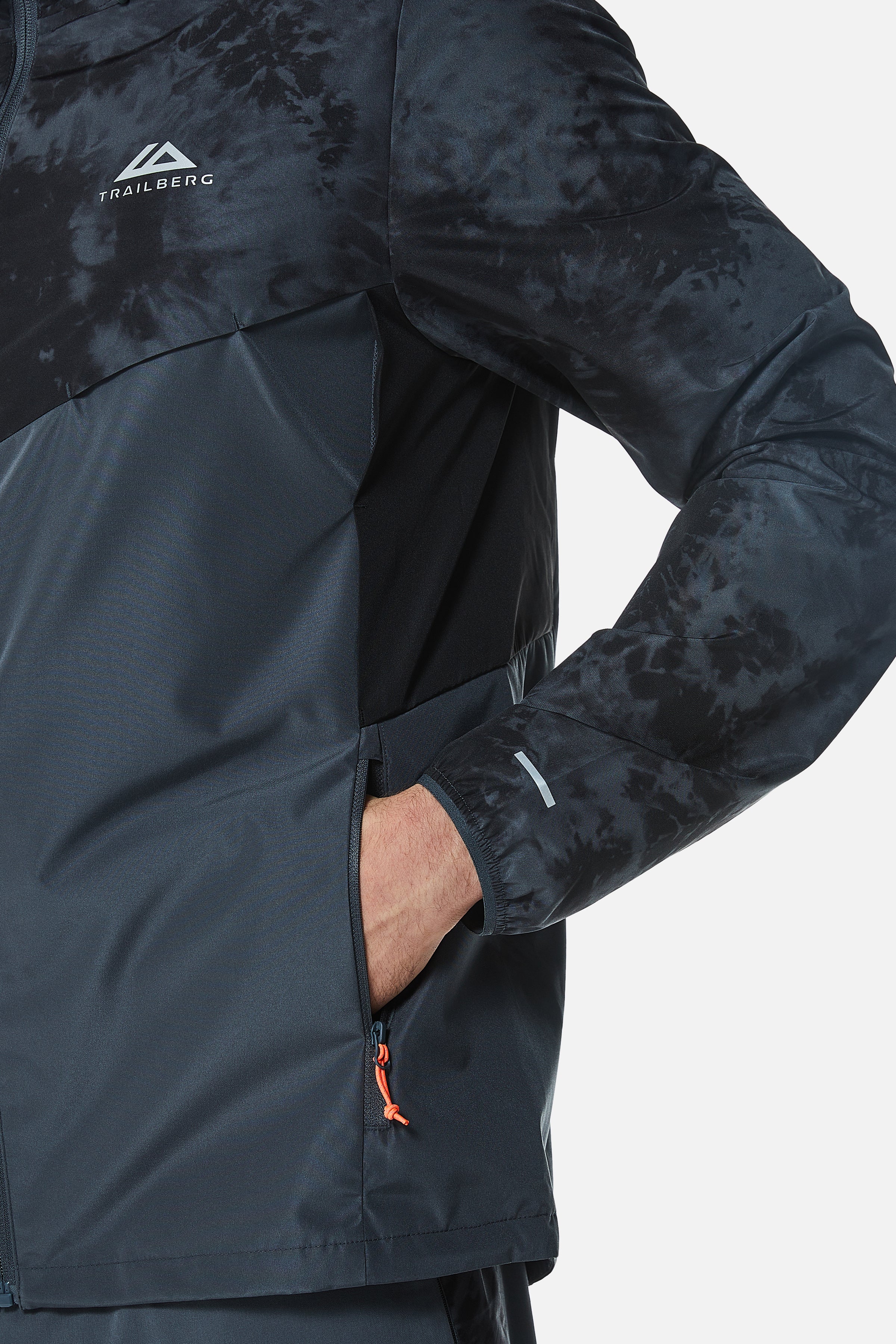 Tie Dye Windbreaker - Iron Grey/Black - Image 3