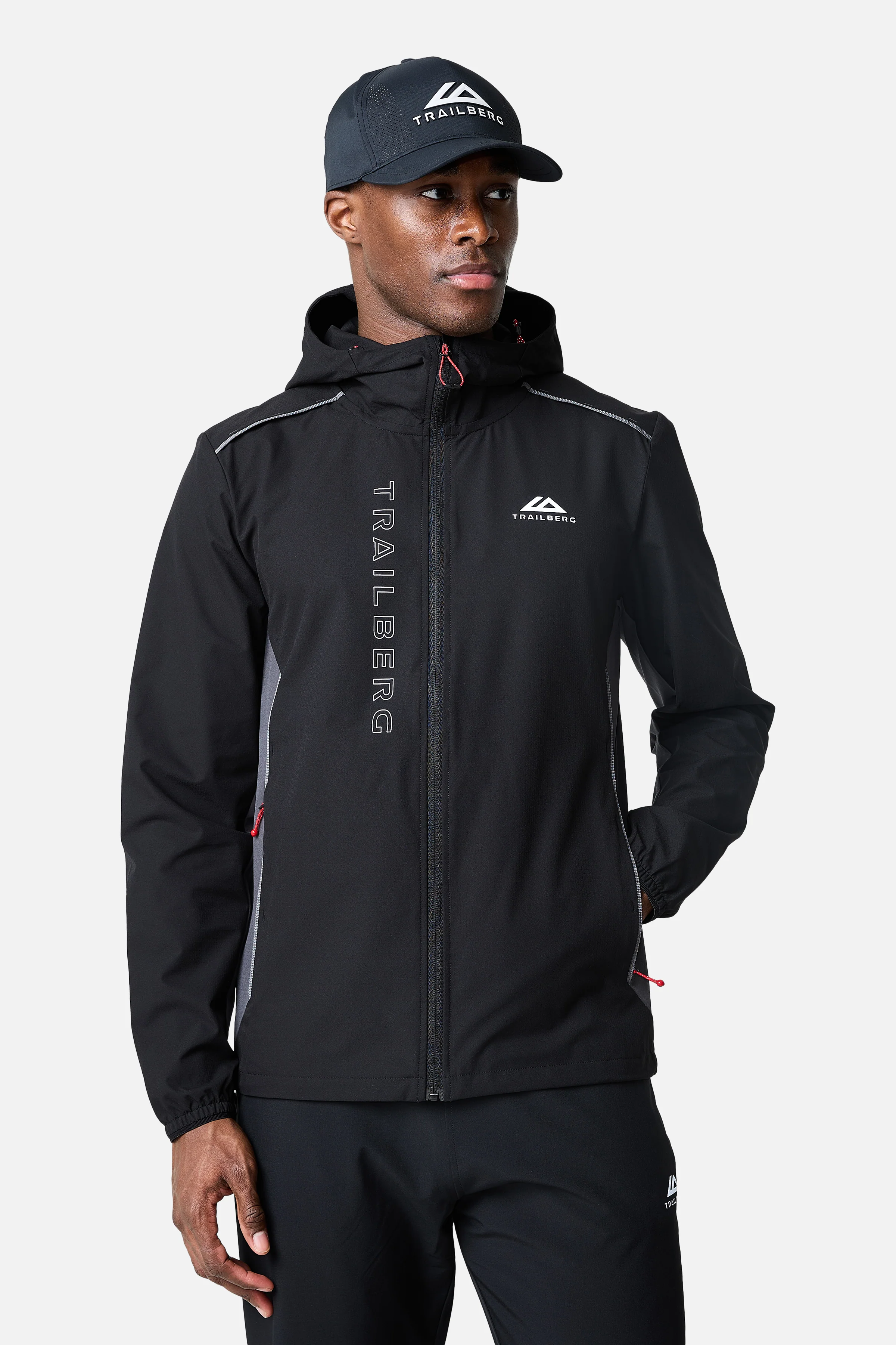 SS26 Triathlon Windbreaker - Black/Volcano Grey/Blazing Red - Image 10