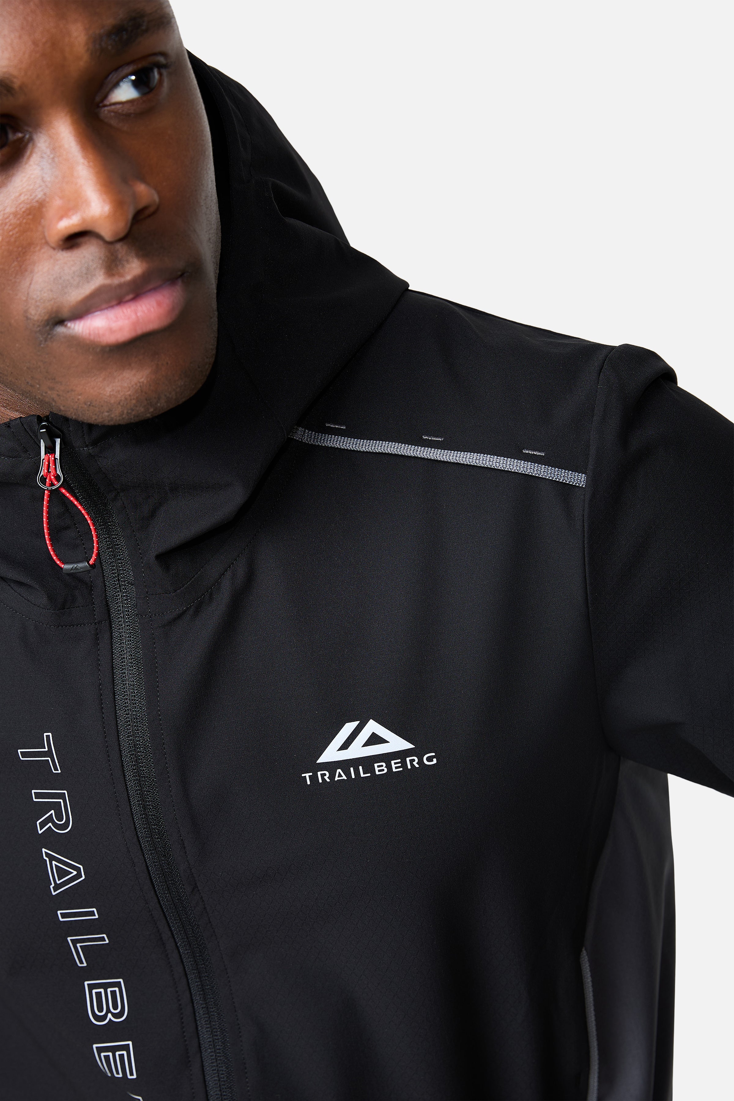 SS26 Triathlon Windbreaker - Black/Volcano Grey/Blazing Red - Image 3