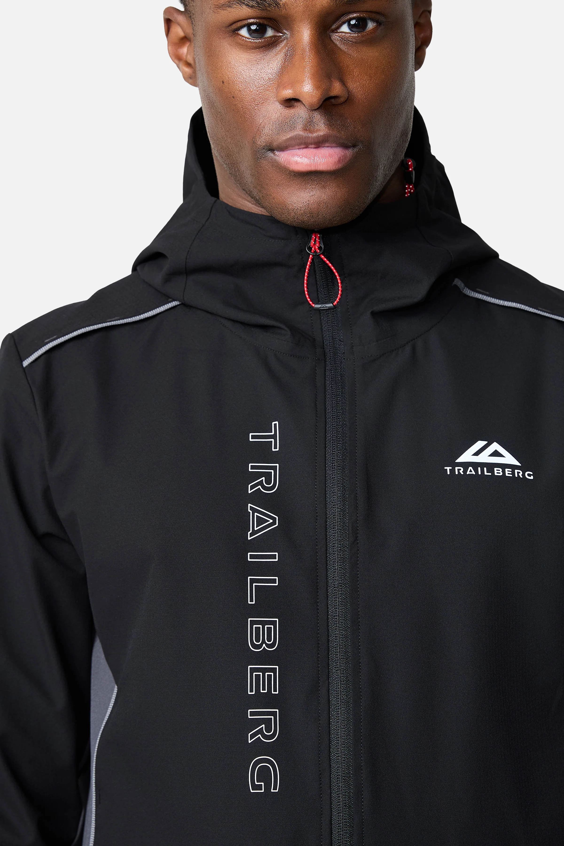 SS26 Triathlon Windbreaker - Black/Volcano Grey/Blazing Red - Image 4