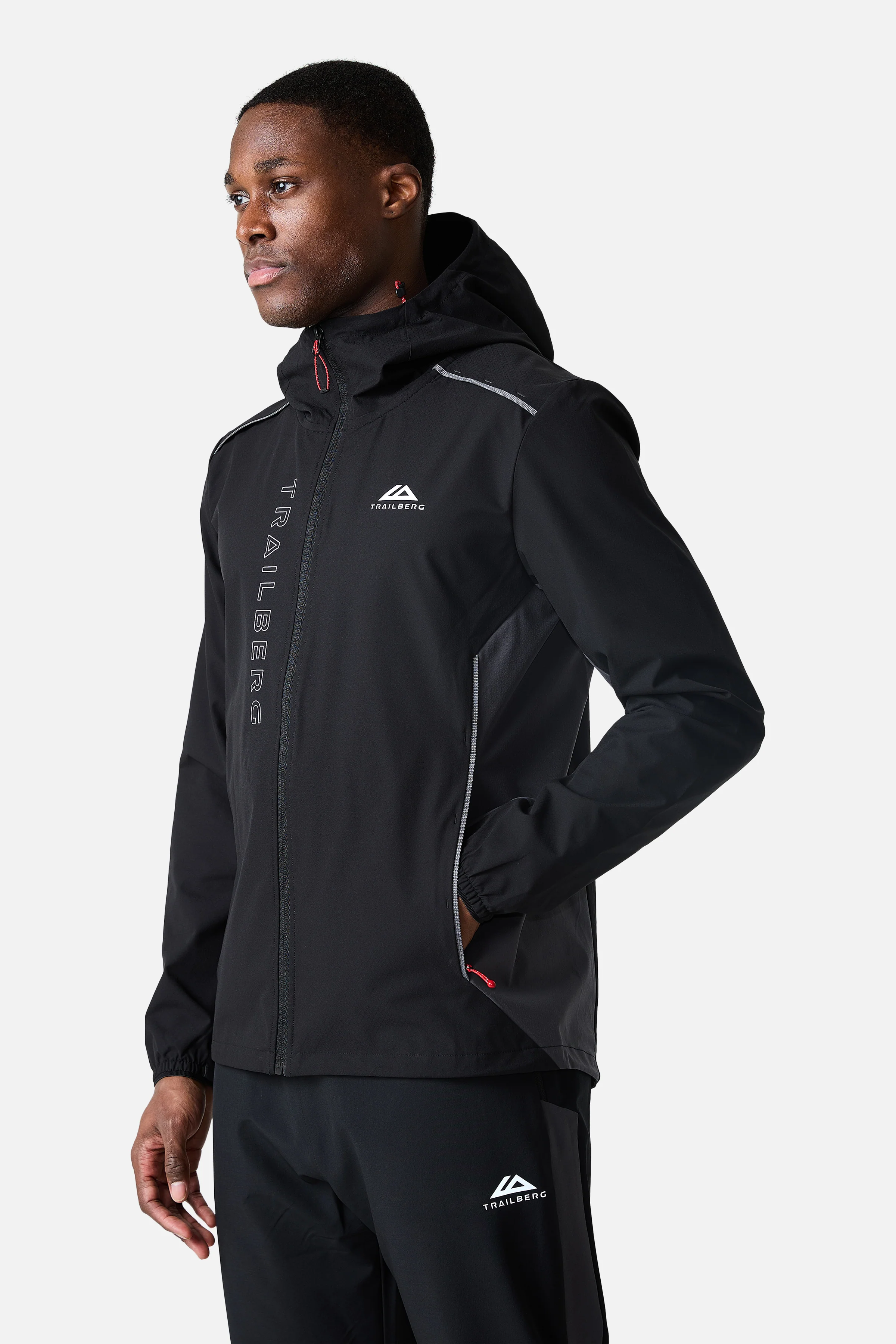 SS26 Triathlon Windbreaker - Black/Volcano Grey/Blazing Red - Image 7