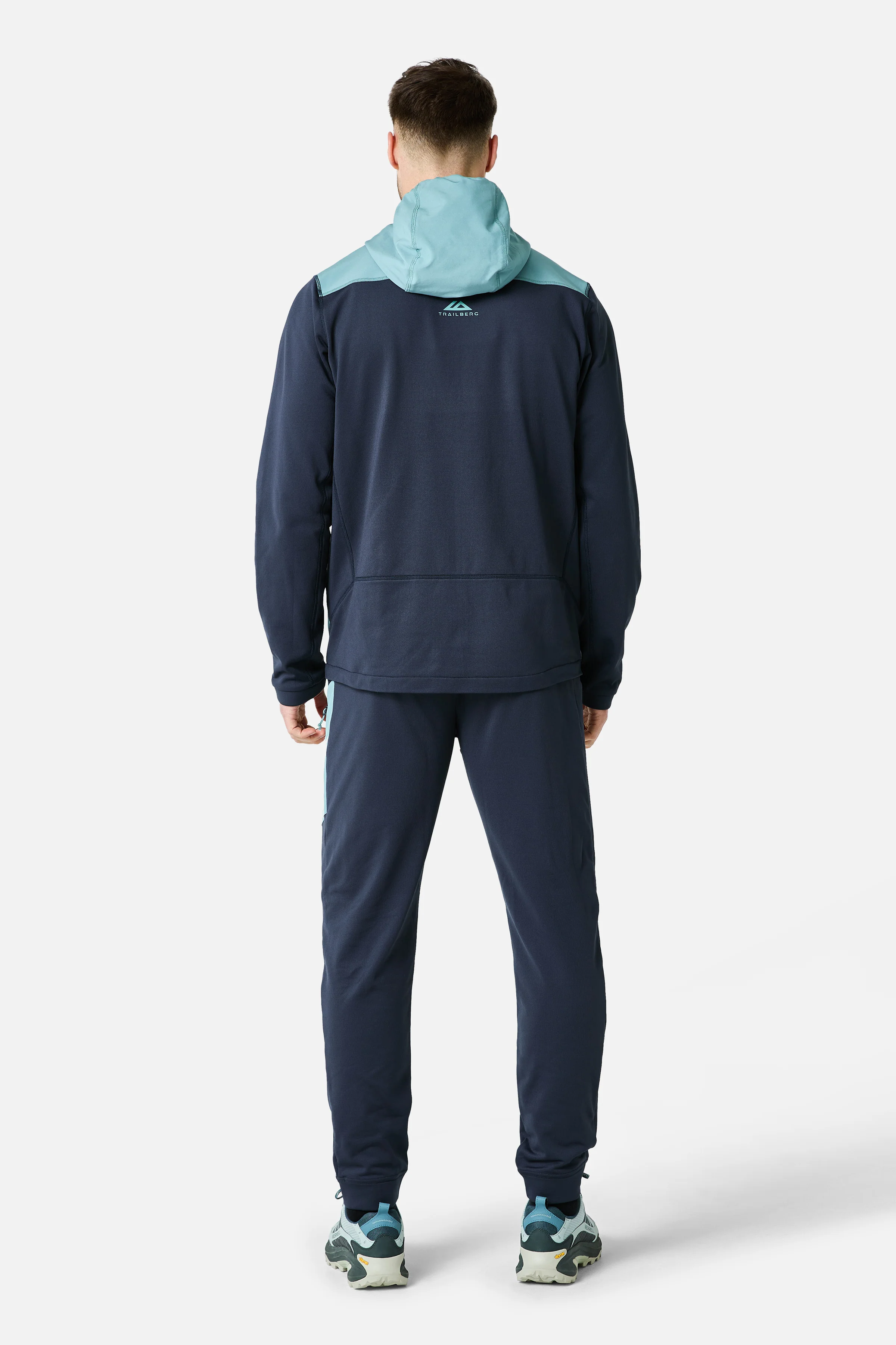 Vale Gridded Fleece Hood - Storm Blue/Polar Breeze - Image 5