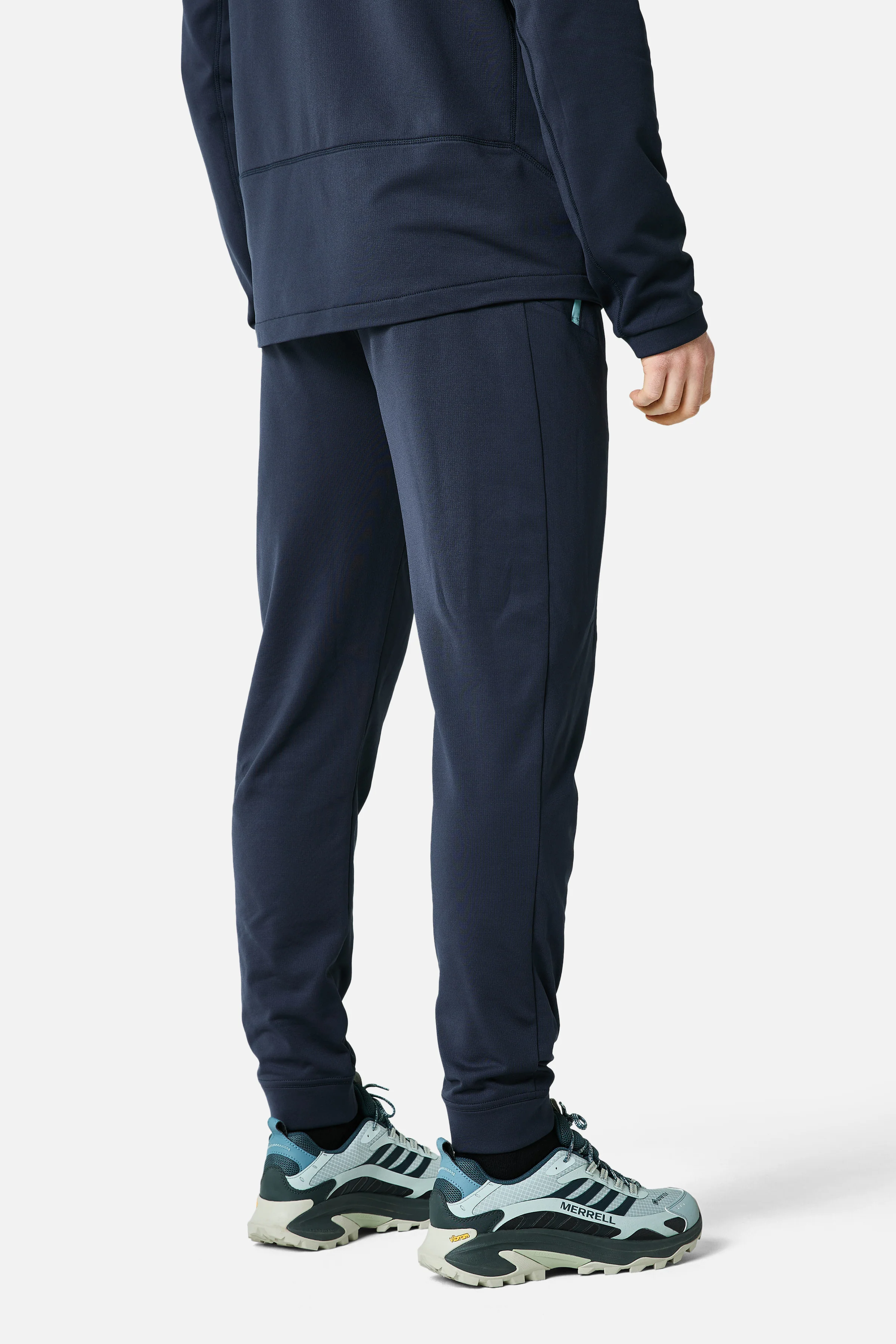 Vale Gridded Fleece Pant - Storm Blue/Polar Breeze - Image 3