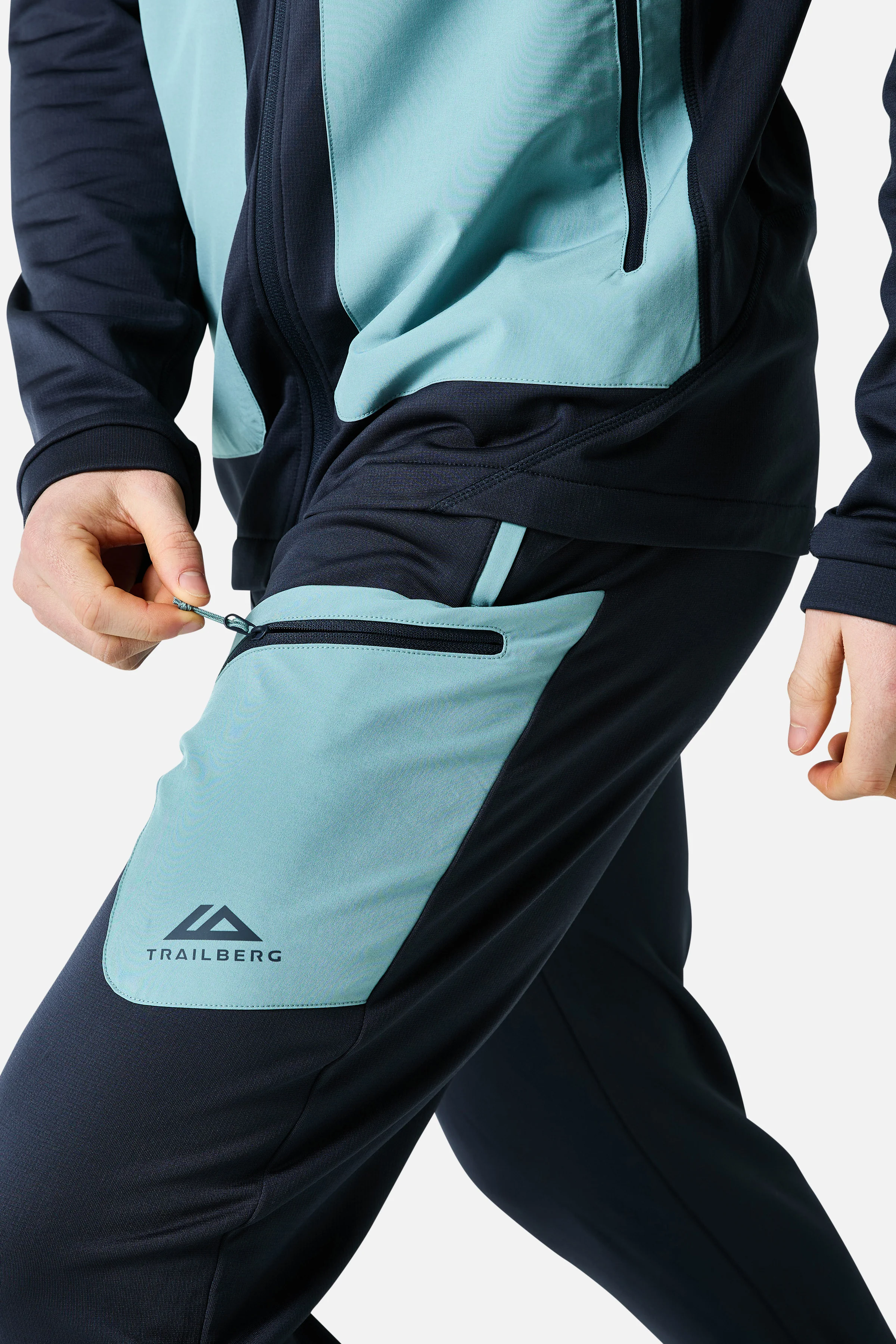 Vale Gridded Fleece Pant - Storm Blue/Polar Breeze - Image 5