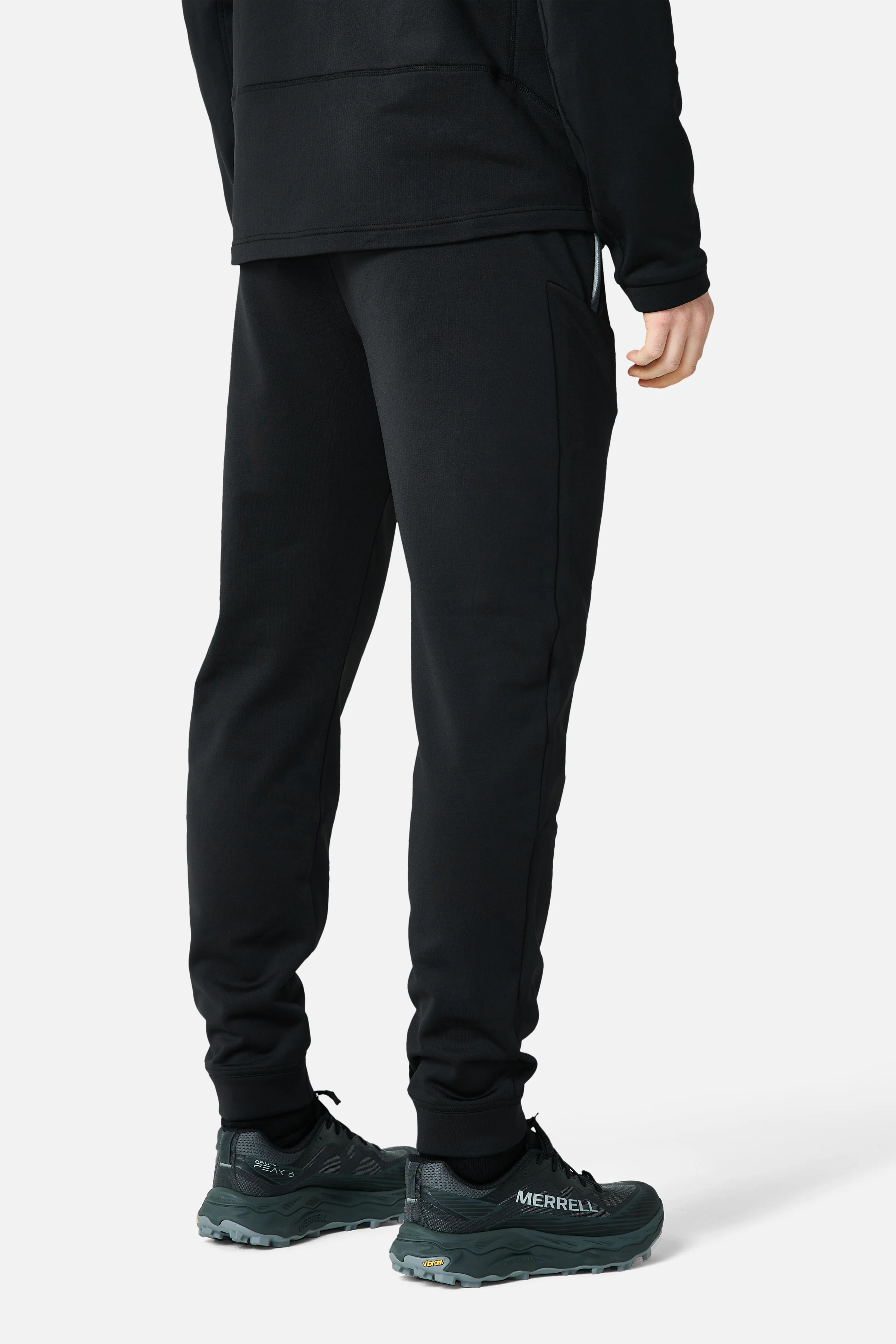 Vale Gridded Fleece Tracksuit - Black - Image 8