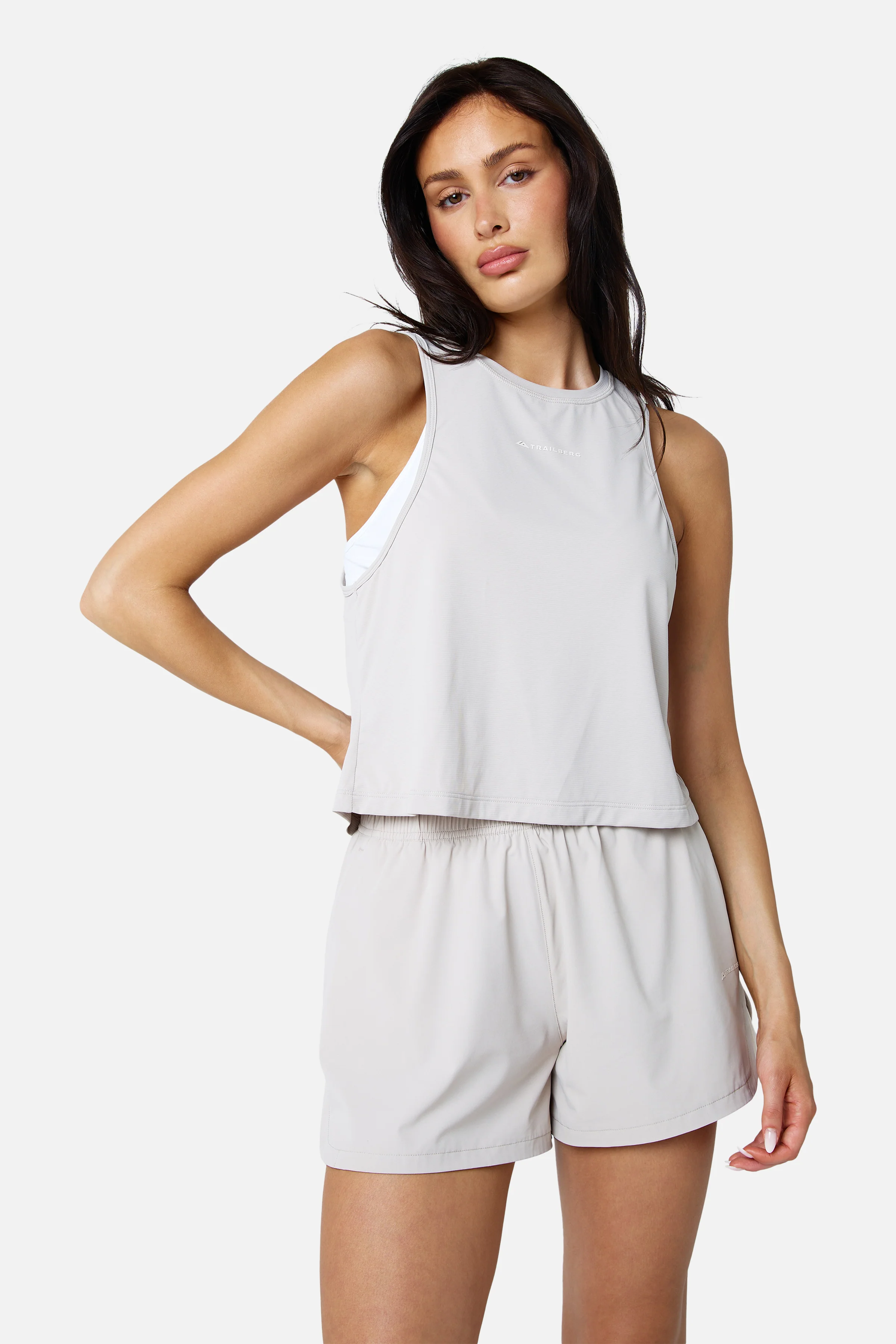 Womens Andara Pleated Short - Pebble Stone/Frosted Ridge - Image 6