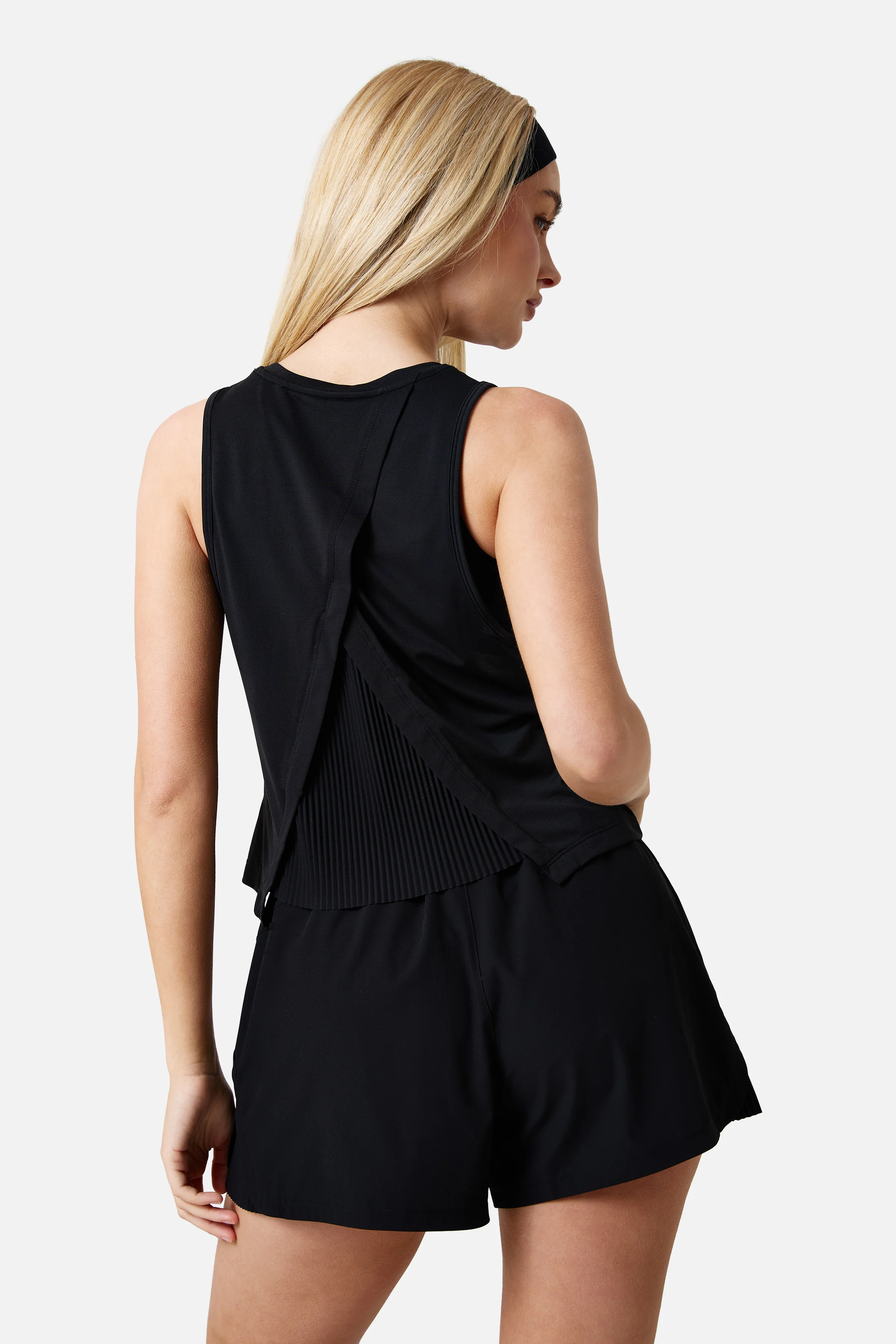 Womens Andara Pleated Vest - Black - Image 6