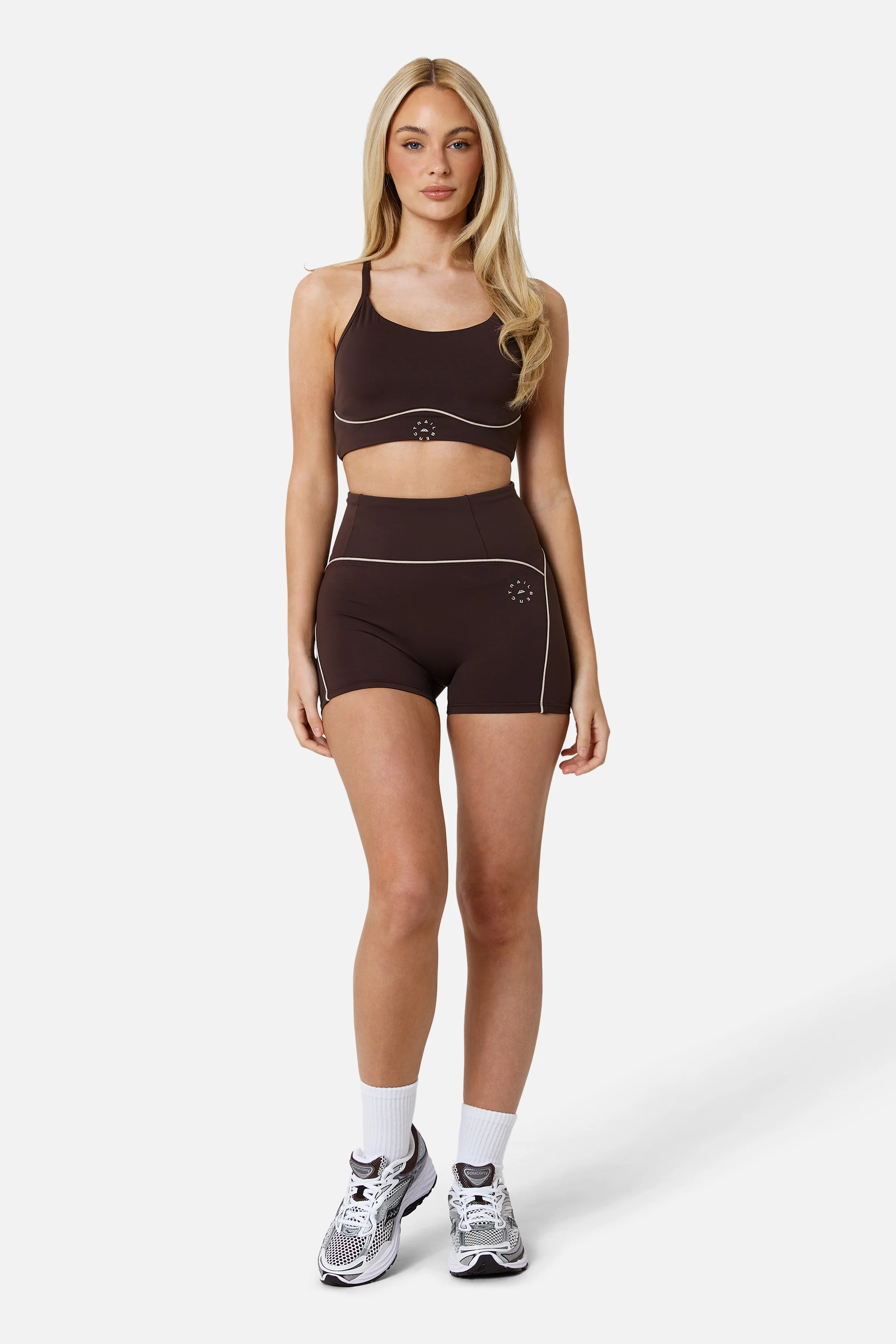 Womens Drift Strappy Sports Bra - Bitter Chocolate - Image 6