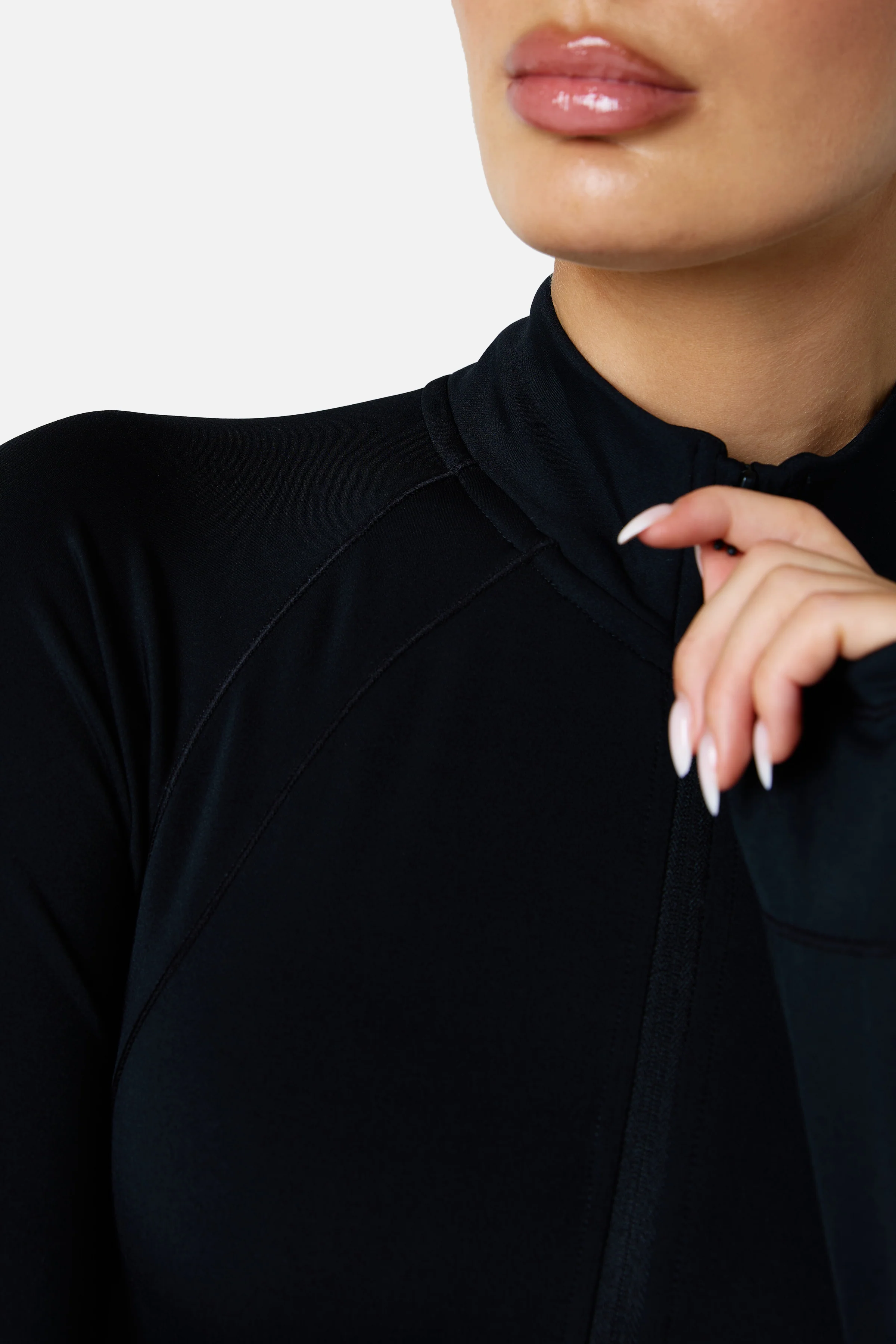 Womens Sculpt Core Track Jacket - Black - Image 8