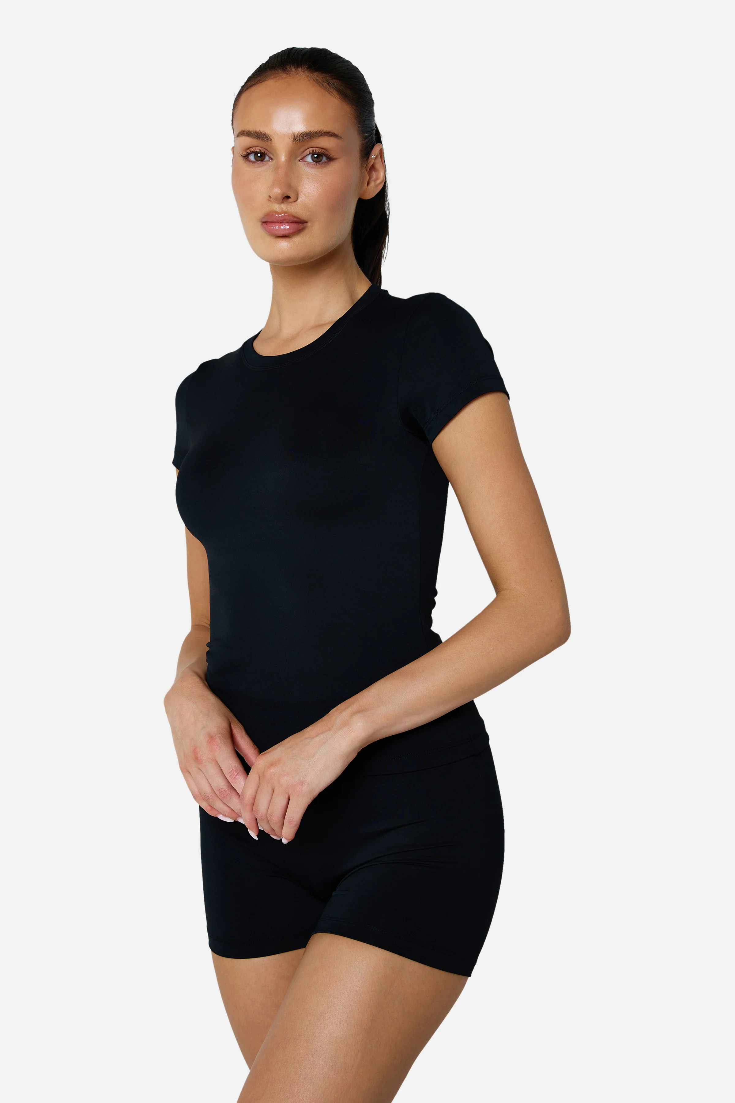 Womens Sculpt Core Tee - Black - Image 6